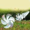 1 Set Reflective Pinwheels with 10m String Outdoor Bird Deterrent Wind Spinner 8 Pinwheels Sparkly Garden Bird Scare Device for Yard Orchard