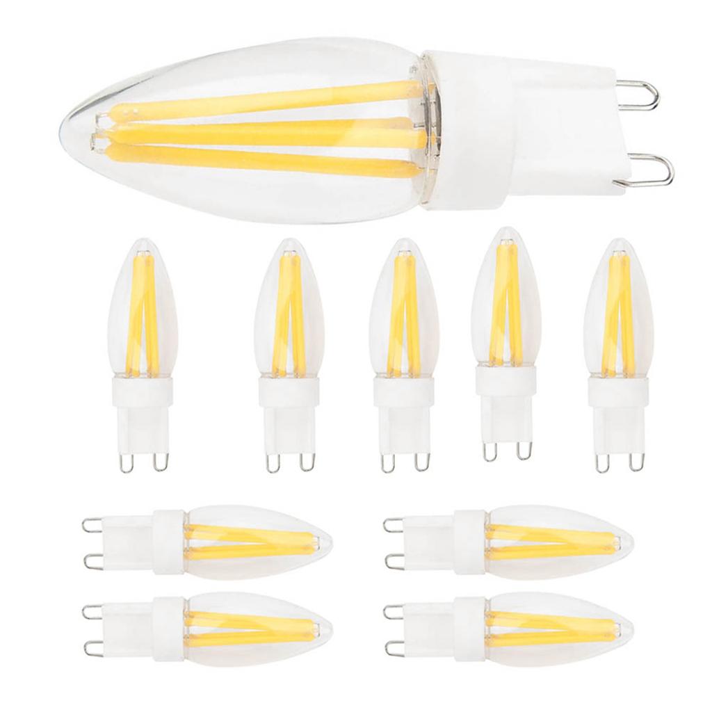 10Pcs G9 LED Bulb 3W Warm White Light Lamp Bi Pin Base Bulb Chandelier Lighting Accessories AC110V