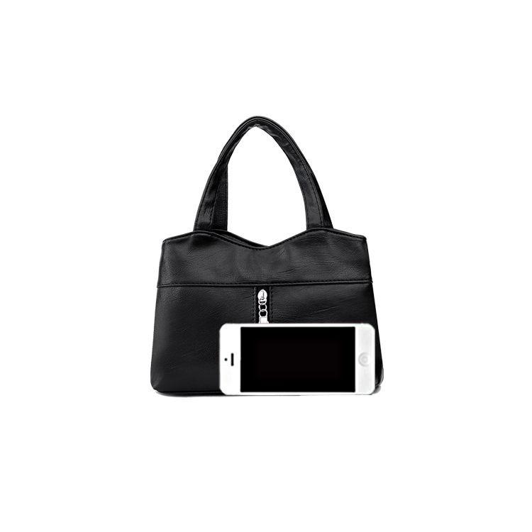 Сплошная цветная сумка для женщин, мягкая квадратная сумка из искусственной кожи, универсальная сумка на одно плечо, повседневная сумка-кошелек для мамы