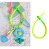 Сделай сам Ювелирный брелок Самозатягивающийся ремешок-петля Конфетно-цветной Маленький цветок Силиконовый шнур 25 см Веревка для бирок для одежды