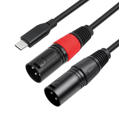 32-бит/384 кГц USB-C - Dual XLR стерео аудио кабель для телефонных усилителей