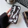 Чехол с 3D-рисунком пламени с покрытием для Samsung S25 S24 Plus S22 S23 Ultra A16 A06 A55 A15 A54 A14 Модный полый противоударный чехол
