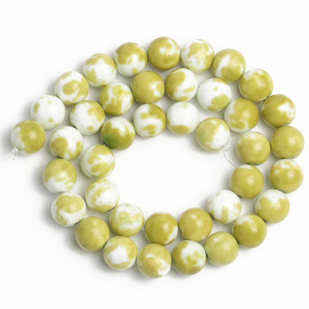 1 нить/пакет 6/8/10 мм натуральный дождь цветок яшма каменная бусина разноцветные круглые свободные бусины для ювелирных изделий DIY серьги изготовление браслетов аксессуары