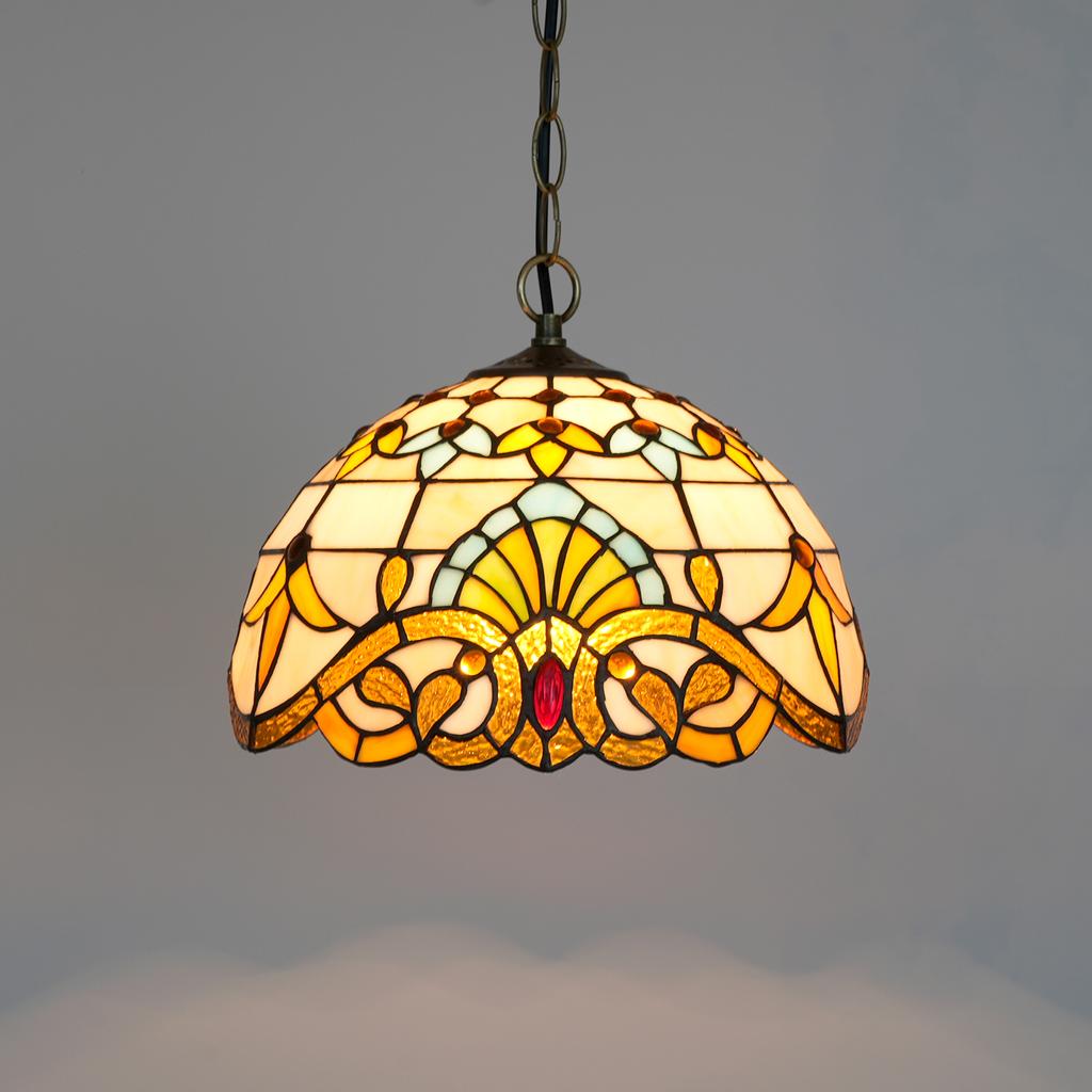 Винтажные подвесные светильники Средиземноморский барокко витражная подвесная лампа светодиодные кухонные осветительные приборы домашний лофт декор