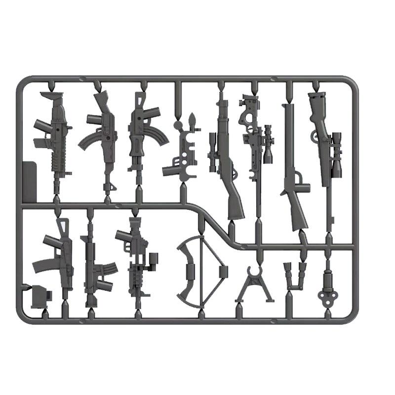 Военное оружие, набор пистолетов, мини-фигурки, аксессуары, модель солдата, MOC SWAT, городской армейский блок, полицейские строительные кирпичи, игрушки