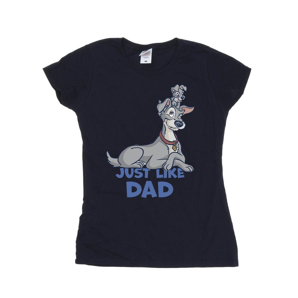 Disney Womens/Ladies Lady And The Tramp Just Like Dad Cotton T-Shirt