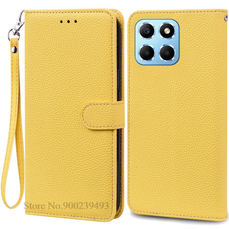 For Honor X6 Case Huawei Honor X6 2022 Cover Silicone Wallet Flip Leather Case For Honor X6 VNE-LX1 VNE-LX2 Phone Case Fundas