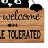 Знак «Добро пожаловать, люди терпимы» на входной двери, деревянная табличка, вешалка