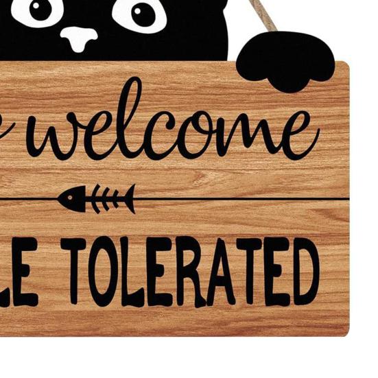 Знак «Добро пожаловать, люди терпимы» на входной двери, деревянная табличка, вешалка