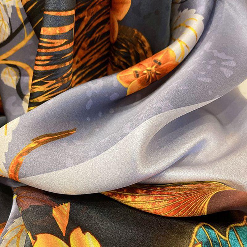 Silk Tree Of Life Mulberry Silk Silk Scarf Women'S Spring And Autumn Versatile 65Cm Square Scarf Silk Scarf