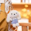 Cute Ears Long Dog Keychain Cartoon Plush Girls Kid Backpack Decoration Doll