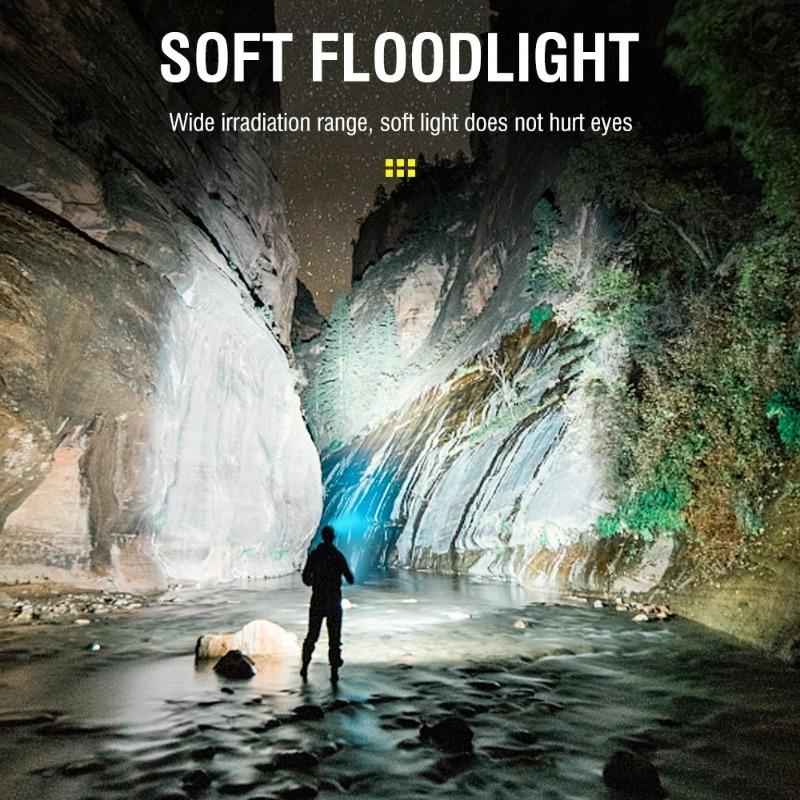 Мощный светодиодный налобный фонарь COB 3000LM, индукционный налобный фонарь, силиконовый, USB-C, перезаряжаемый, для кемпинга, рыбалки