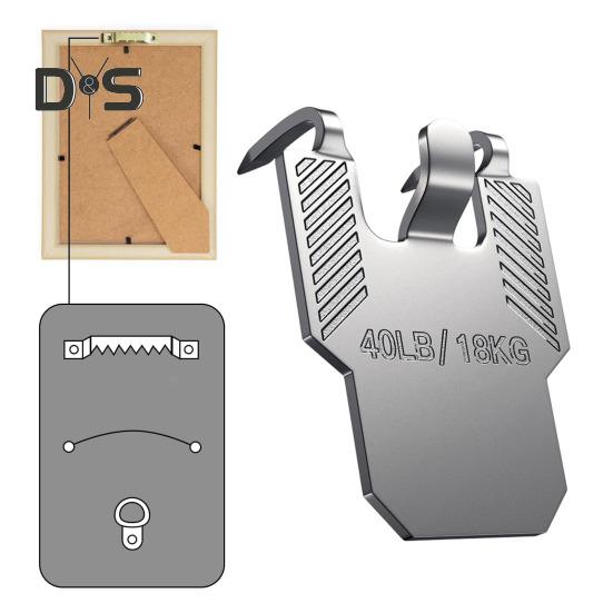 5 шт. крючков для подвешивания фоторамок, грузоподъемность 40 фунтов, легко устанавливается, прочные настенные крючки для зеркал и фотографий из гипсокартона