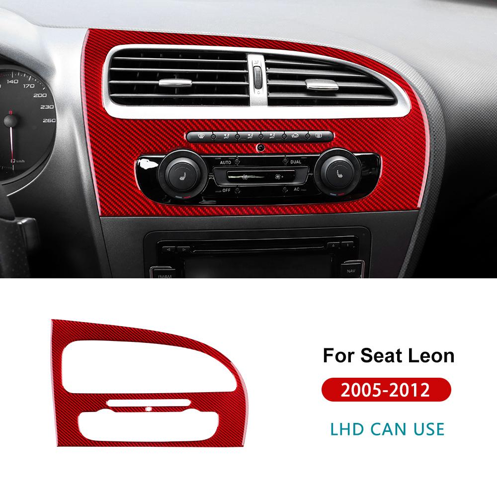 Настоящая мягкая наклейка из углеродного волокна для Seat Leon 2005 2006 2007 2008 2009 2010 2011 2012 LHD RHD Автомобильные аксессуары для панели приборов и панели кондиционера