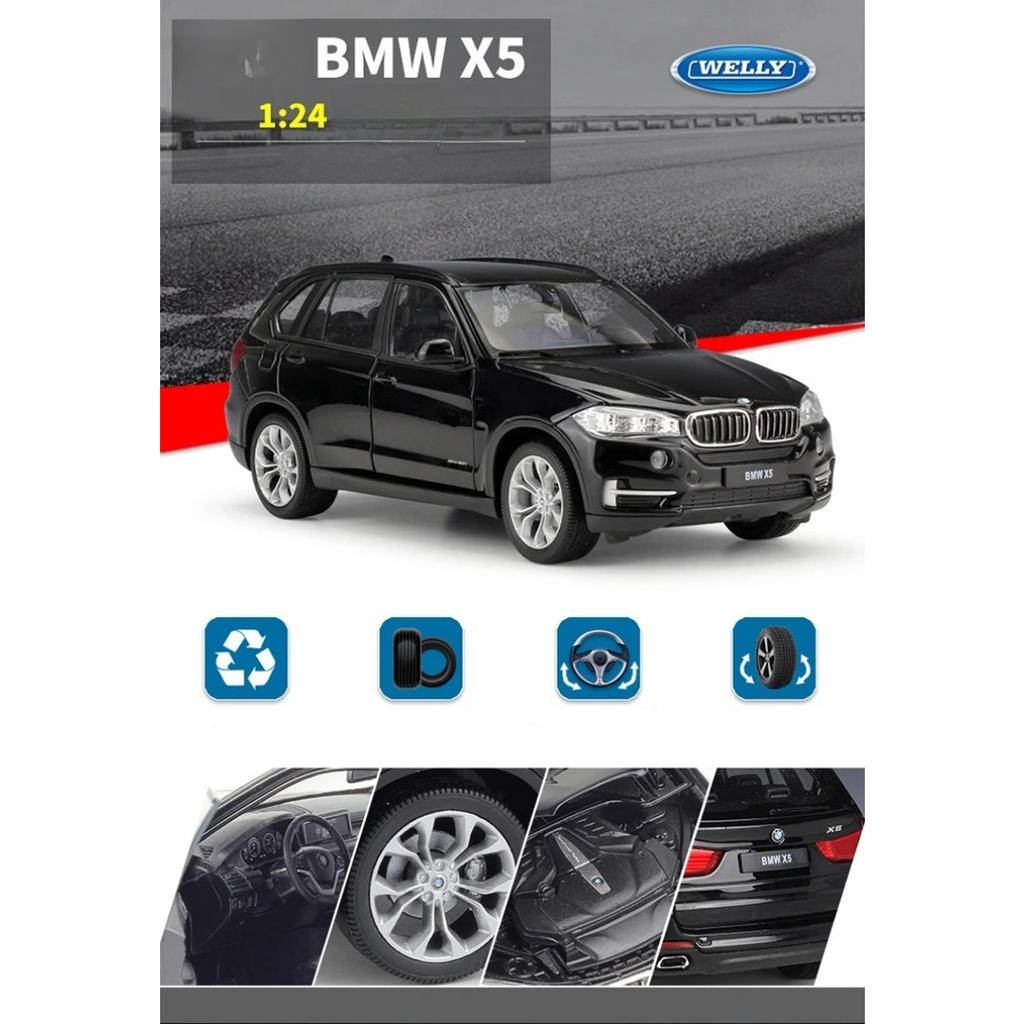 Welly 1/24 BMW X5 Внедорожник Сплав Модель автомобиля Литые Металлические Игрушечные Транспортные Средства Модель Автомобиля Высокая Симуляция Коллекция Детский Подарок Украшение