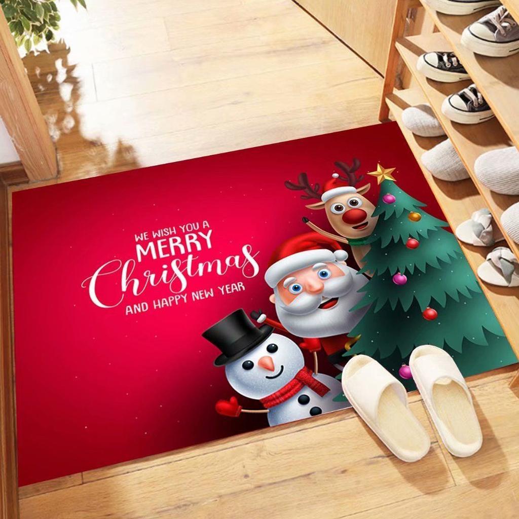 Рождественский дверной коврик, коврик для пола, коврик для журнального столика в гостиную на Хэллоуин, утолщенный нескользящий коврик для пола в ванную комнату