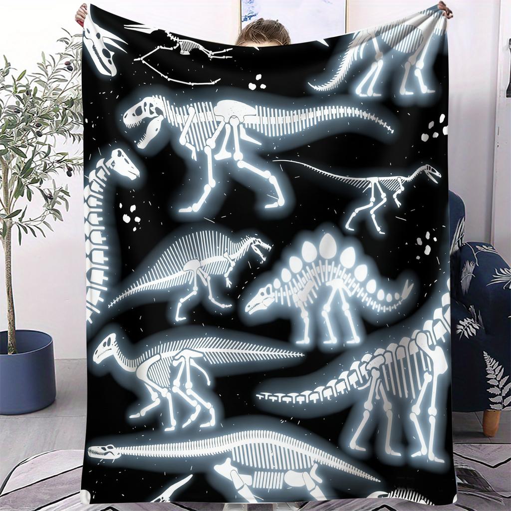 T-Rex Approved Cuddles Print Blanket Warm Comfortable Flannel Blanket Suitable for Bedrooms,Sofas, Beds,Chairs
