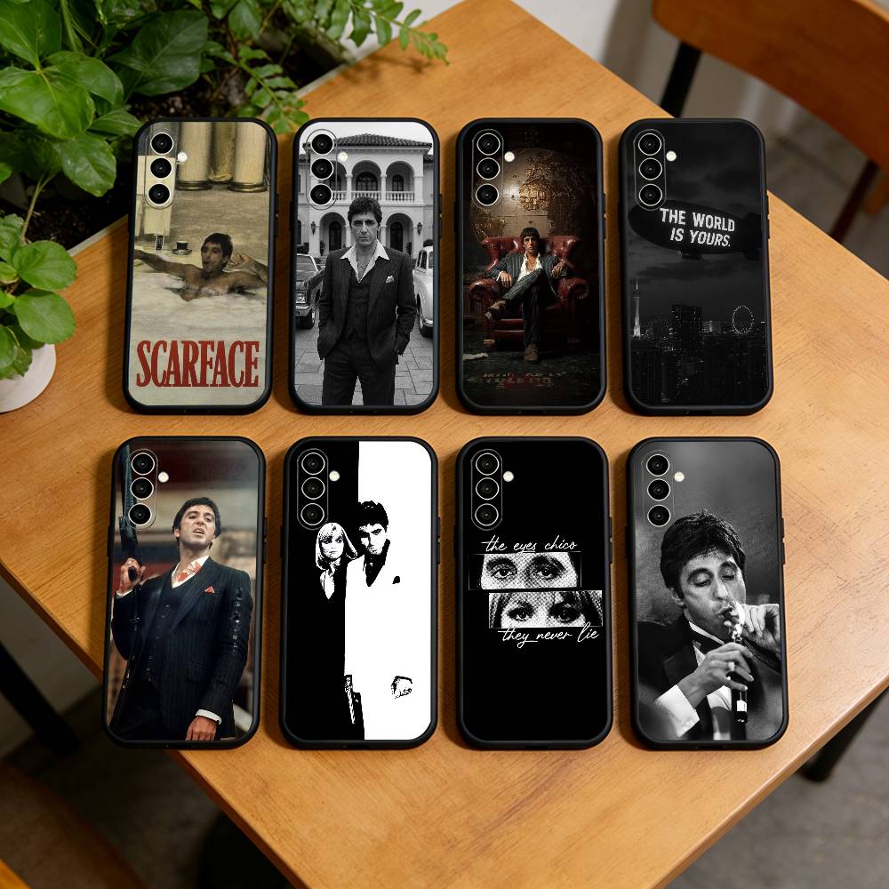 Чехол для телефона S-scarfaces T-tony M-montana Черный Силиконовый Мягкий Для Samsung Galaxy A73,A72,A71,A70,A53,A52,A51