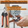Кабелерез Стриппер для кабеля Клещи для резки кабеля Электрик Инструмент для резки проволоки Портативный ручной инструмент Медная проволока Алюминий