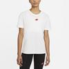 Nike Casual Sport Round Neck Flame Red Lips Short Sleeve T-Shirt Women Tops White DB9819-100