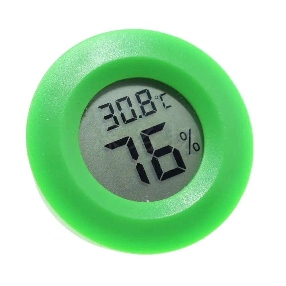 -50~ +70°C Мини Цифровой LCD Термометр Гигрометр Круглый Тестер Температуры и Влажности Датчик Детектор Для Морозильной Камеры Сигарной Коробки