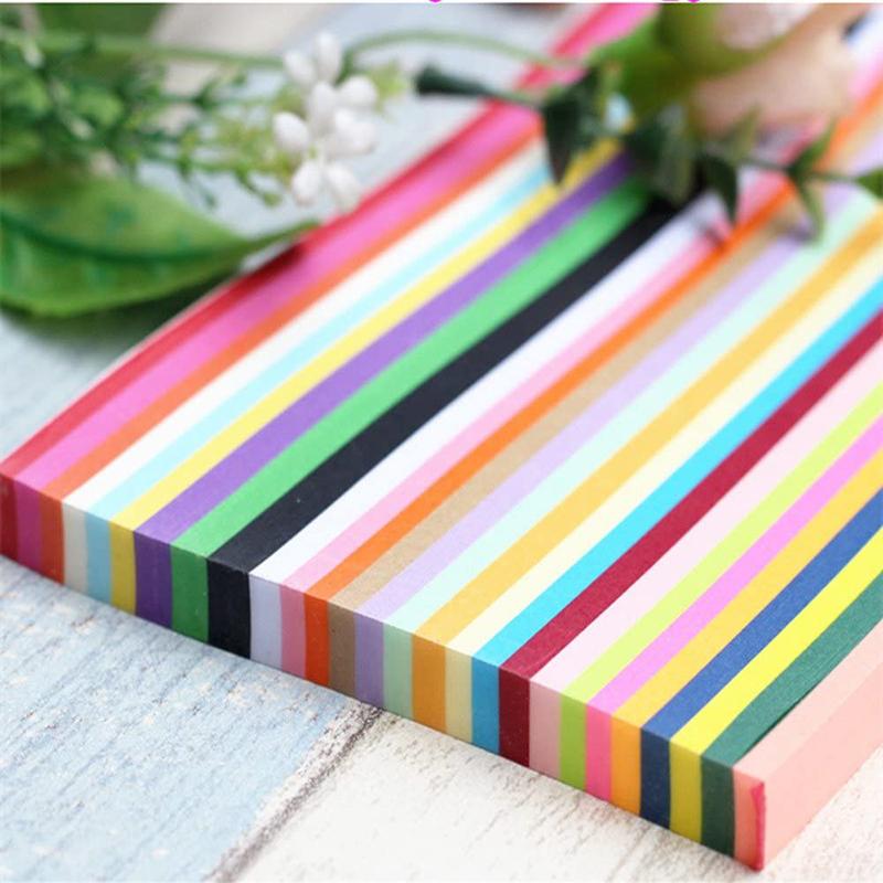540 Gradient Color Origami Stars Paper Strips Double Sided Lucky Star Origami Decoration Folding Paper For Kids Arts Crafting