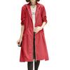 Women's Spring and Autumn Plus Size Thin Section Loose Casual Zip Section Hooded Windbreaker Jacket