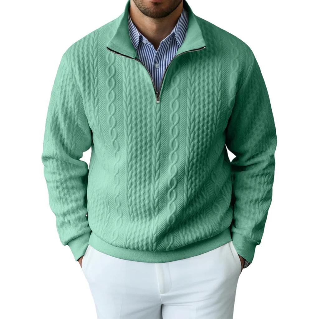 Мужской свитшот на молнии до середины с воротником