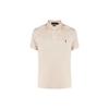 Polo Logo Pattern Short Sleeve Polo Shirt Men Tops Beige 710536856-215