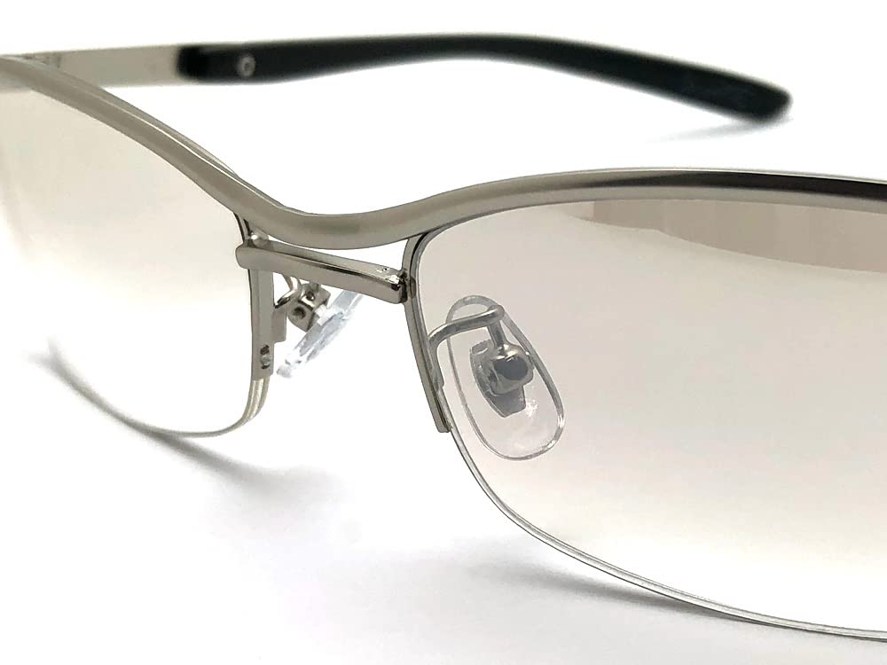 МЕТАЛЛИЧЕСКАЯ ПОЛОВИНА ОПРАВЫ СОЛНЦЕЗАЩИТНЫХ ОЧКОВ, СЕРЕБРИСТАЯ СВЕТЛО-КОРИЧНЕВАЯ ПОЛОВИНА [SPEED ADDICT] (металлические солнцезащитные очки) ×