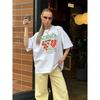 Western Style New Fashion Casual Loose Round Neck Print Short Sleeve T-shirt Top Printed T-shirt Top