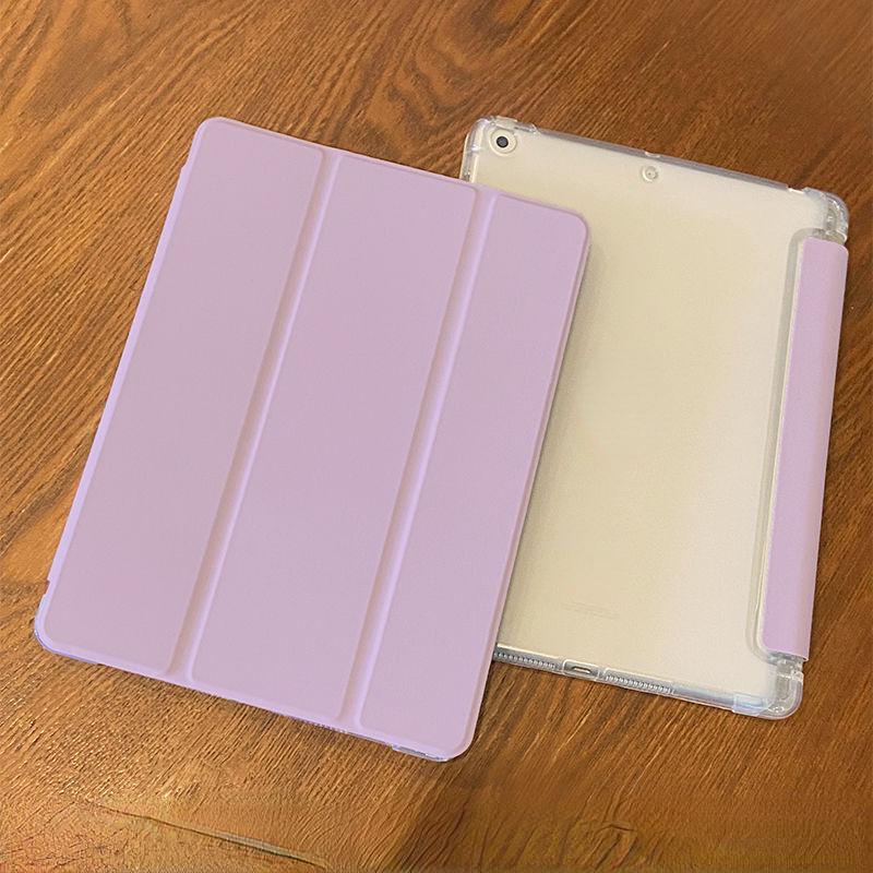 Для iPad pro 11 12,9 2018/2020/21/22 чехол Новый многоцветный сплошной цвет силиконовый плоский защитный чехол Air1/2/3/4/5 тройной складной клапан с гнездом для ручки