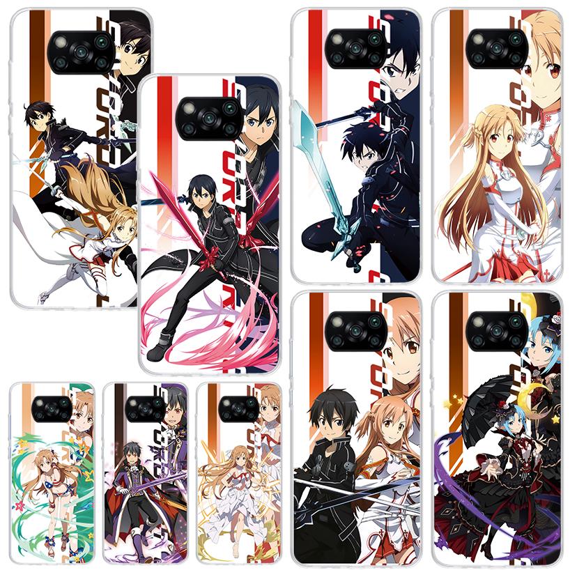 Чехол для телефона Anime Sword Art Online SAO для Xiaomi Poco X7 X6 X5 M7 M8 Pro F7 Ultra Redmi 15C 15 13C 13 12C 12 10 10C 10A Арт Фон