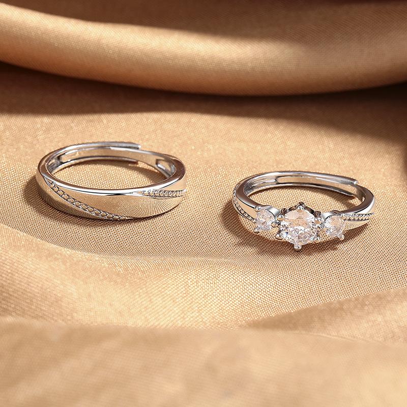 2026 Love At First Sight Ring, Plain Ring, Index Finger Ring, Light Luxury, High-end Couple Ring, Adjustable Marriage Proposal Ring, New Accessories