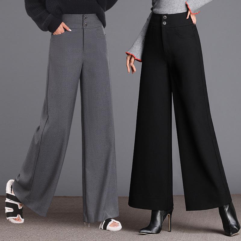 Brand 2025 Women's Wide-Leg Suit Pants: A Chic, Versatile Choice for Autumn/Winter.