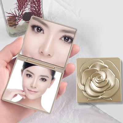 Портативное складное зеркало для макияжа Vintage Rose двустороннее зеркало для туалетного столика высокой четкости для мужчин