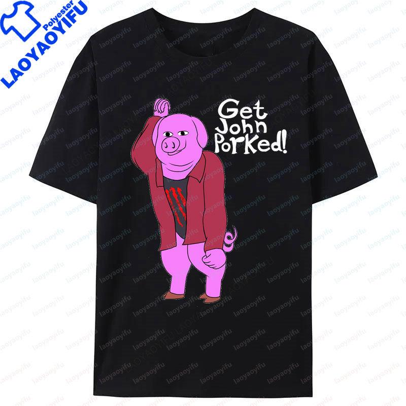 John Pork Is Calling Casual Funny T Shirt Shor Sleeve Graphic TShirts Polyester Unisexs Cheap Clothing Vintage Plus Size Tees