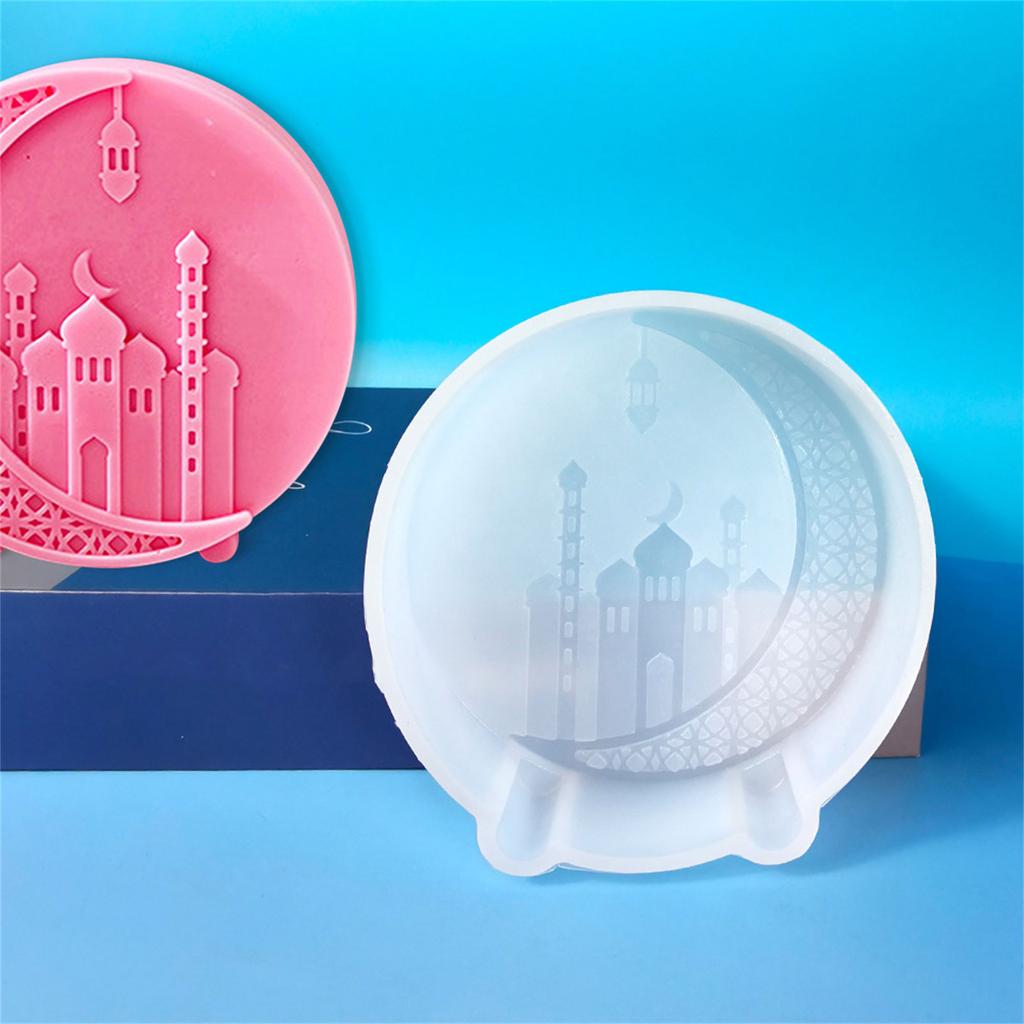 Moon Castle Pattern Silicone Mold Fondant Chocolate Mold Scented Candle Mold Table Ornament Epoxy Resin Mold Nonstick