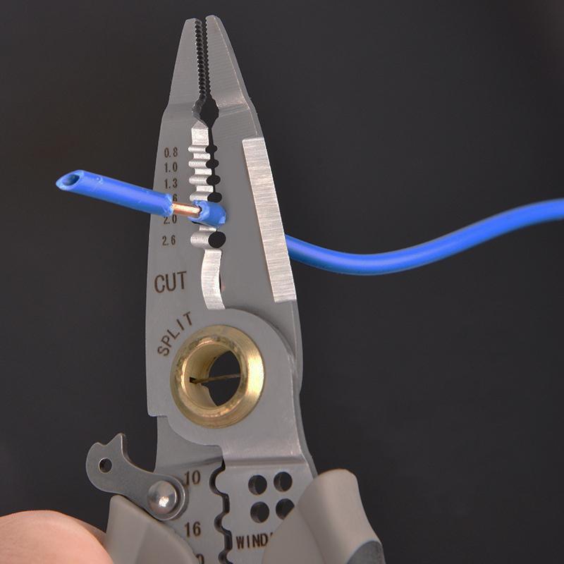 Многоцелевой инструмент для зачистки проводов, кабельные клеммы, обжимные плоскогубцы с длинными носами, зажим для разделения проводов, инструменты для электрика