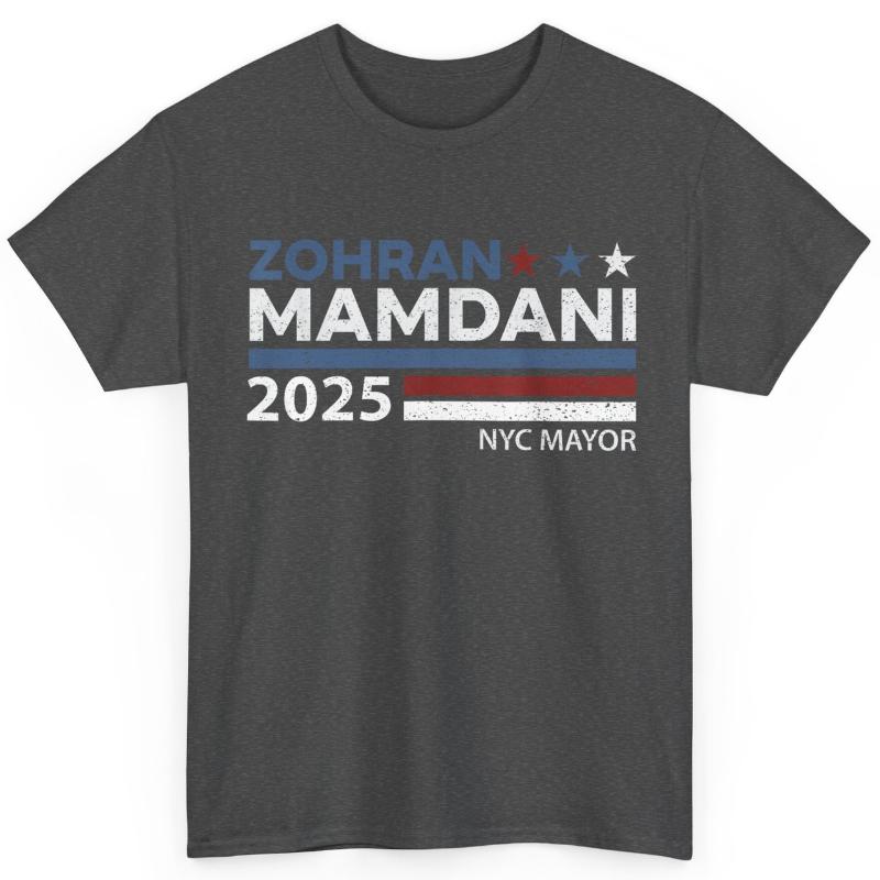 Футболка в поддержку Зохрана Мамдани Zohran for NYC Mayor 2025 Футболка с круглым вырезом с коротким рукавом Повседневные модные топы Хлопковые рубашки Футболки