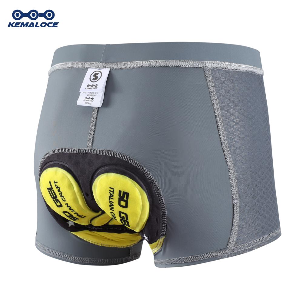 KEMALOCE Велосипедное нижнее белье для мужчин 5D гелевые подкладки противоударные велосипедные шорты синие, серые, белые и фиолетовые велосипедные шорты MTB велосипедные трусы