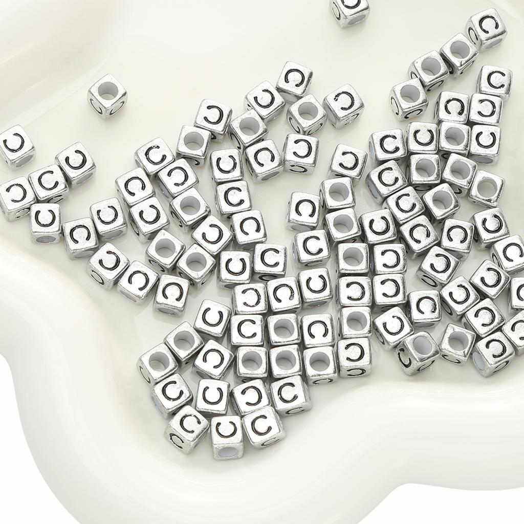 Бусины ручной работы Акриловые бусины с буквами алфавита Квадратные бусины Плоские бусины Круглые бусины Украшения ручной работы своими руками Аксессуары для браслетов Разделительные бусины Ручная нить бусины