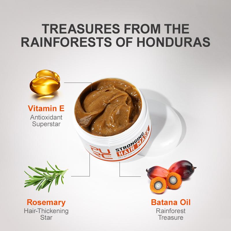 PURC Маска для волос с маслом батана Укрепление корней волос Разглаживание Питание Восстановление Поврежденные вьющиеся волосы Лечение Уход за волосами