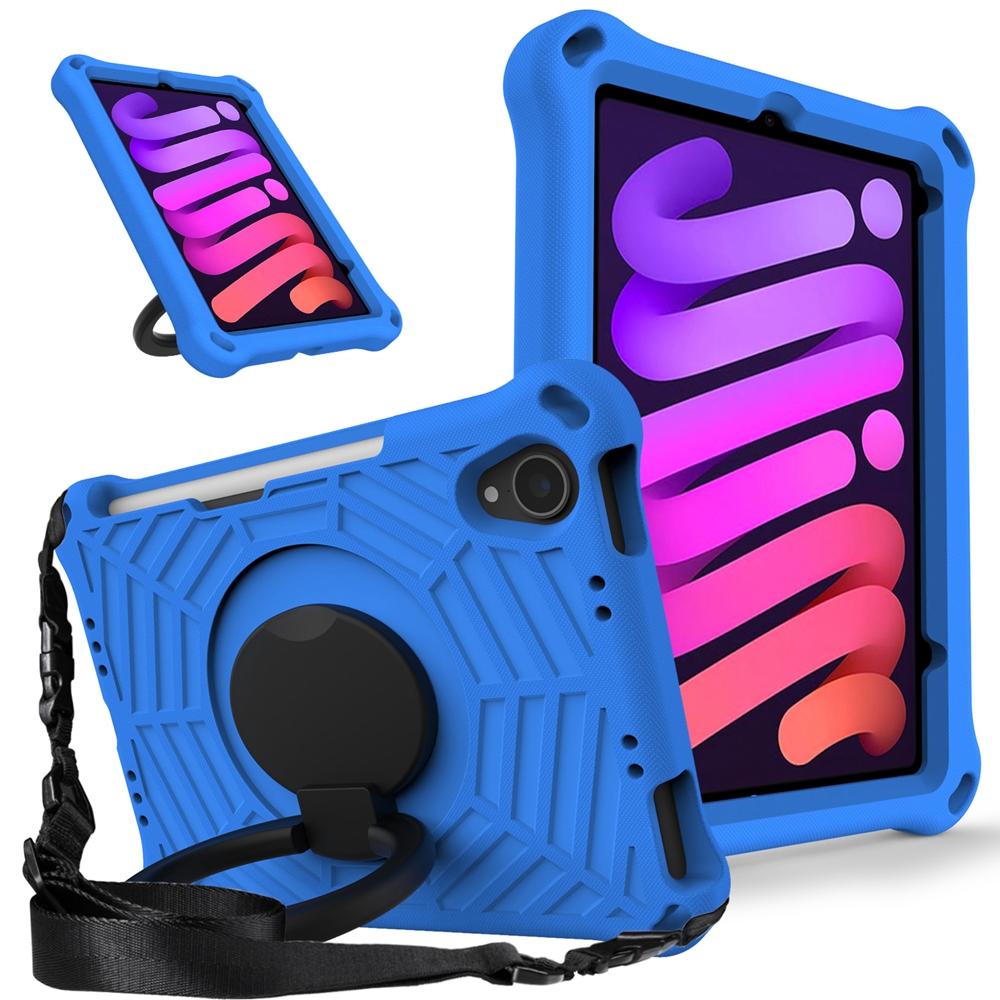 Для Apple iPad mini 6 7 6-го поколения 2021 2024 A17 Pro A2567 A2568 A2993 A2996 чехол EVA Kids Safe Pull Ring противоударный плечевой ремень подставка чехол для планшета