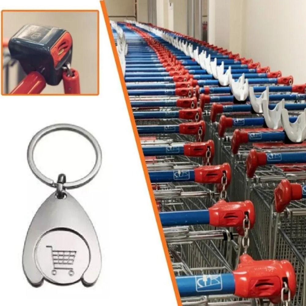 Декоративная тележка для покупок, съемный брелок, серебряная тележка для покупок, съемник для покупок