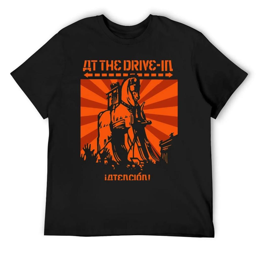 At The Drive In Atencion T-Shirt customs affliction shirts oversized t shirt t shirts for men graphic