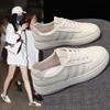 Little White Shoes Women's Spring New Versatile Leather Lightweight and Comfortable Platform Sports and Leisure Board Shoes