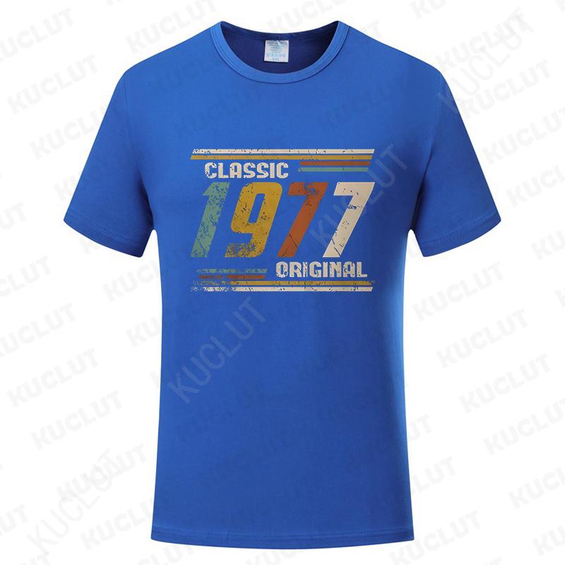 Novelty Awesome Vintage Classic 1977 Print Men T Shirts Streetwear Short Sleeve Birthday Gifts Summer Style T-shirt Men Clothes