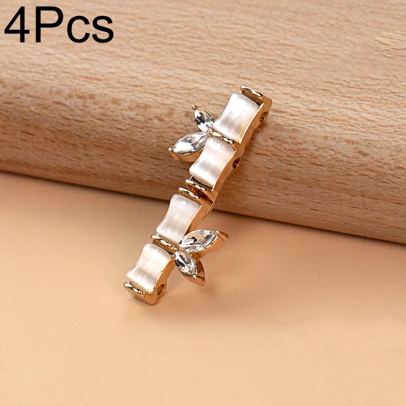 4 шт. пряжка из бамбукового узла в старинном стиле с бриллиантами, модные аксессуары для костюмов в китайском стиле, металлическая лягушка кошачий глаз