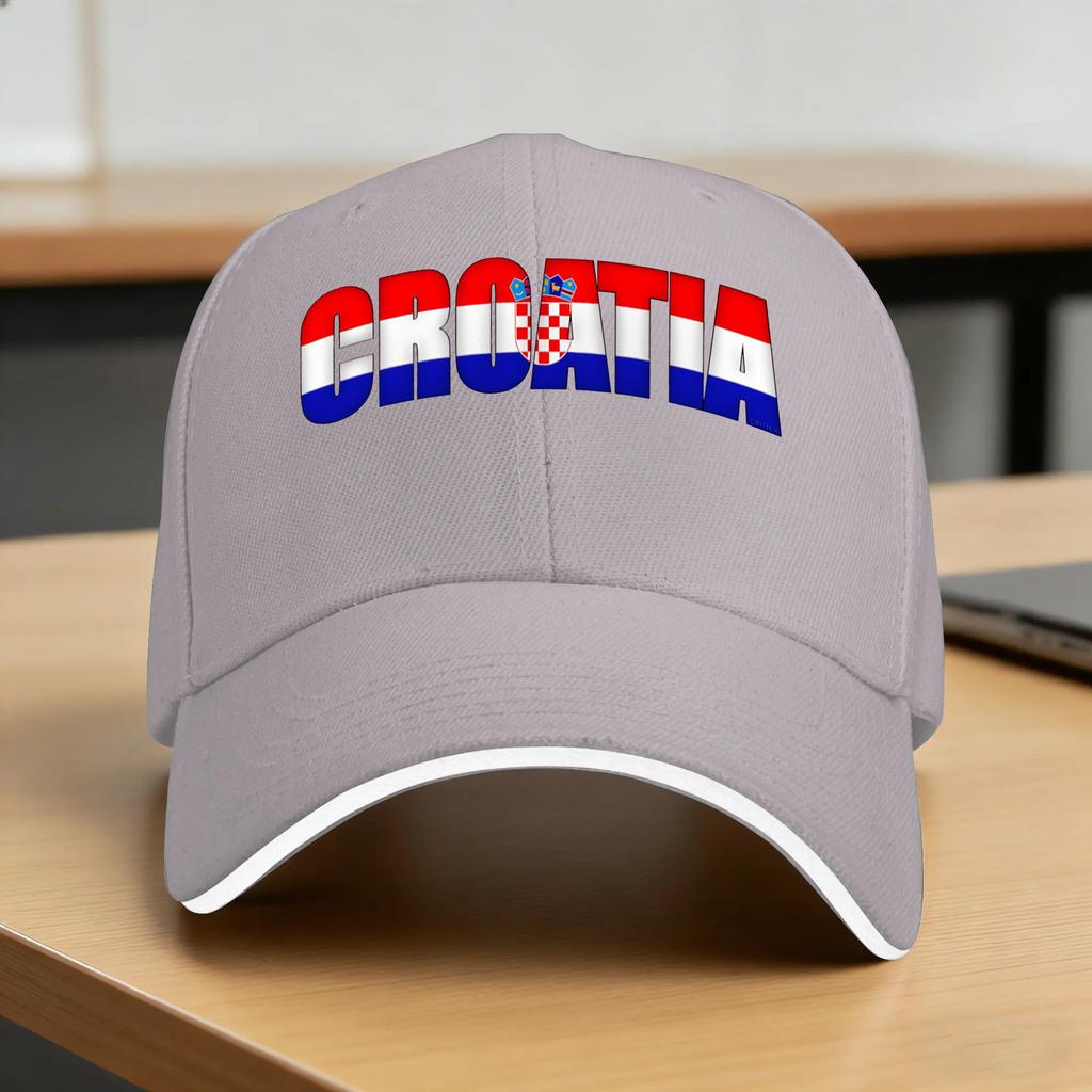 Croatia Hrvatska Flag Zagreb Croatian Baseball Cap Couple Women Summer yk Cool Hiking Fishing Sunscreen Snapback Cap